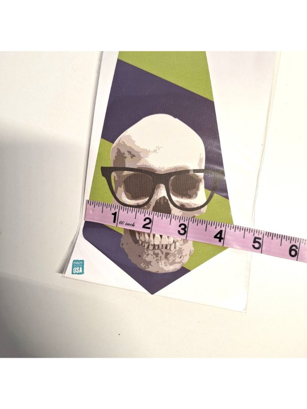 Skull Guy Sticky Ties Reusable Wearable Fabric Sticker Design By EvREwares - Picture 5 of 5